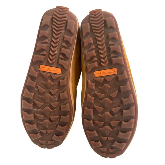 Timberland Womens 9W Tan Suede Fur-Lined Tall Boots With Rubber Soles - Picture 6 of 13